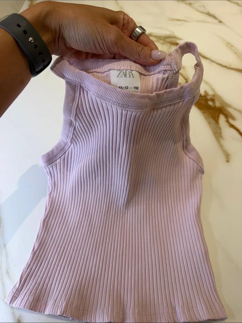 Zara Ribbed Halter Tank Top - Light Lavender